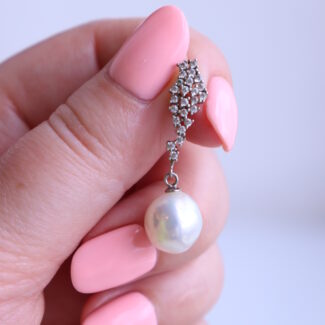 Freshwater Pearl Charm Pendant Sterling Silver 925