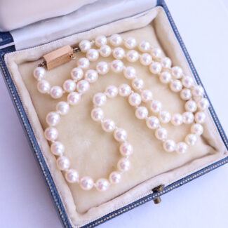 Vintage Collier Necklace Сultured Freshwater Pearl 14k Gold Clasp