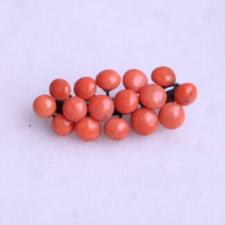 Victorian Antique Sciacca Coral Brooch Pin