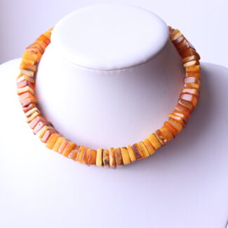 Vintage Art Deco Egg Yolk Butterscotch Amber Necklace 57gr